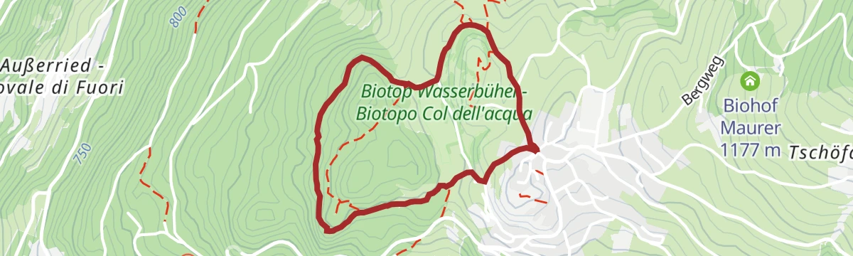 Route map: Circular hike Kasserol